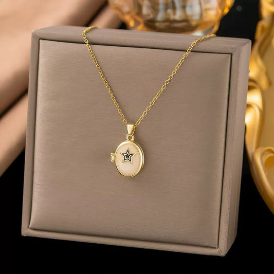 Grace in Gold Locket Necklace