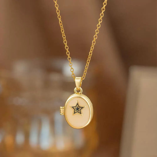 Grace in Gold Locket Necklace