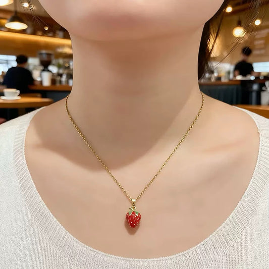 Strawberry Obsessed Girly! Necklace