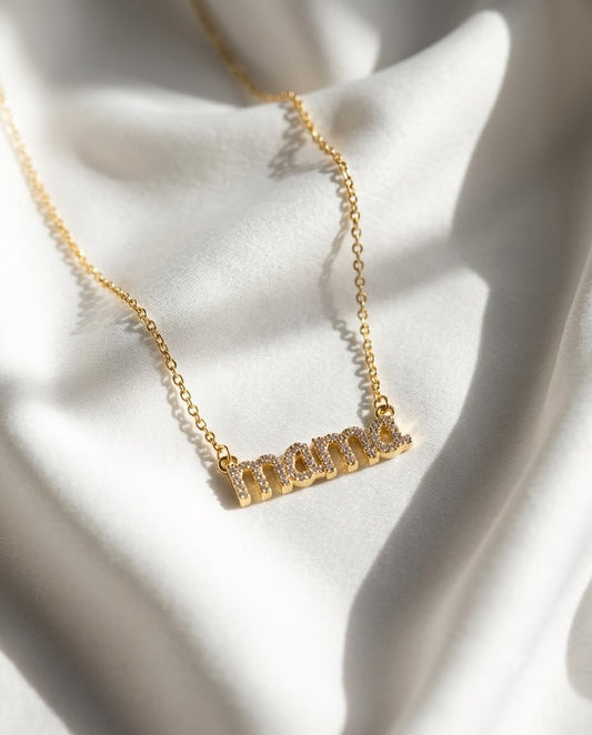 Embracing “MAMA” Initial Necklace