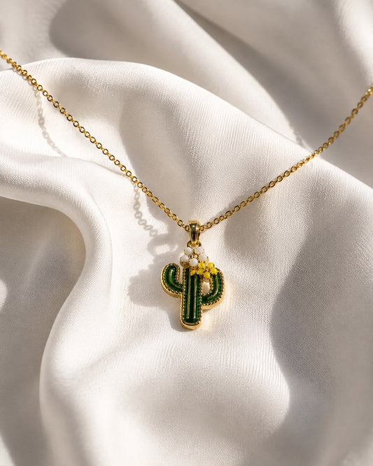 Dessert Darling Prickly Cactus Necklace