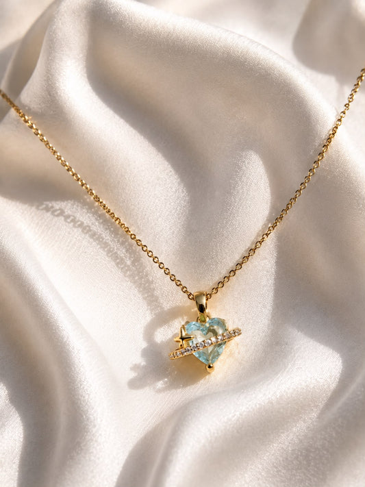 Love is Blue! Heart Necklace