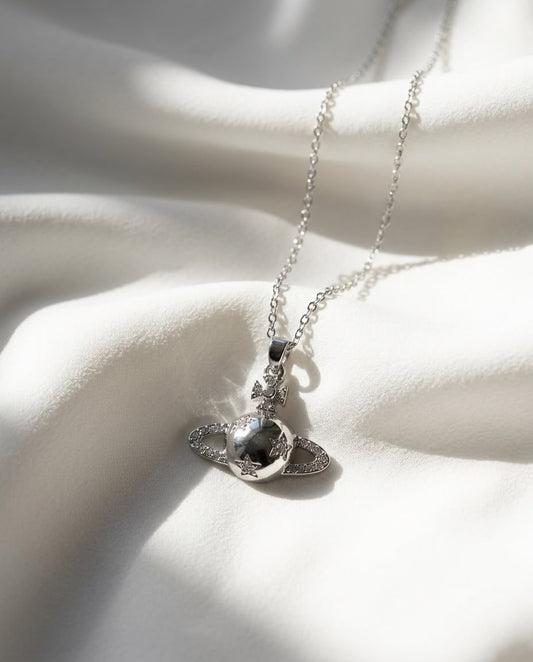 Pixie sprinkled Saturn Necklace