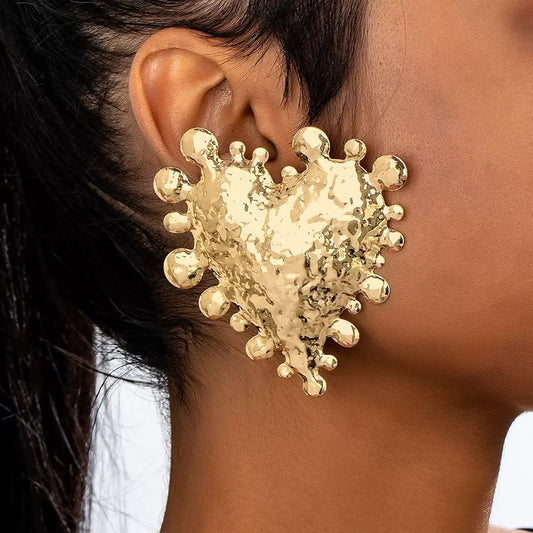 Extra Love! Exaggerated Heart Earrings