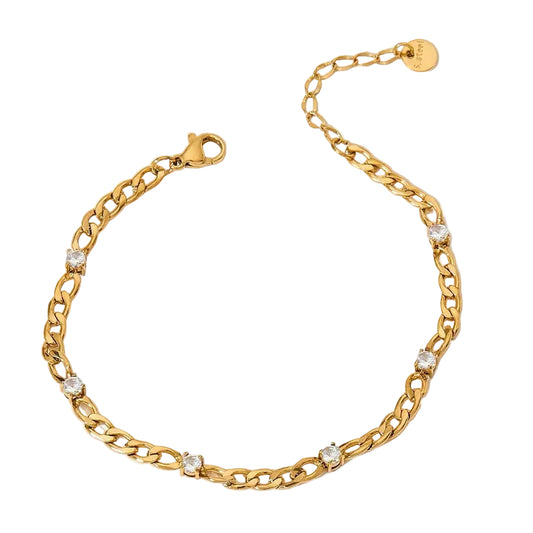 Chunky Vogue Rhinestone Studded Bracelet