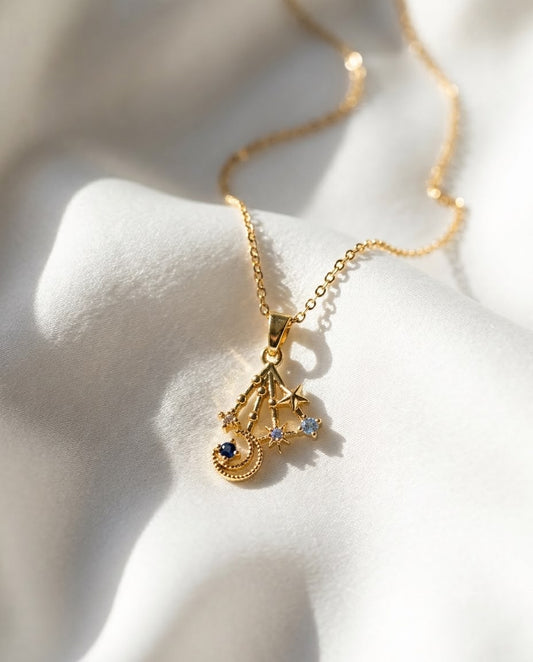 Whimsical Constellation Moon Necklace