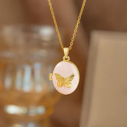 Nostalgic Memories Flutter Locket Necklace