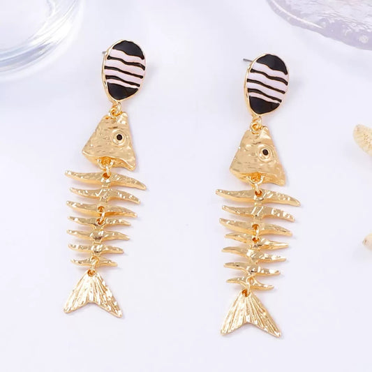 Bone Appétit Statement Fish Earrings