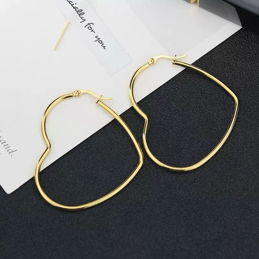 Love everywhere! Heart Hoop Earrings