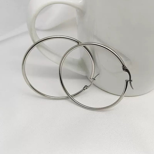 Silver Girlies Assemble! Hoop Earrings