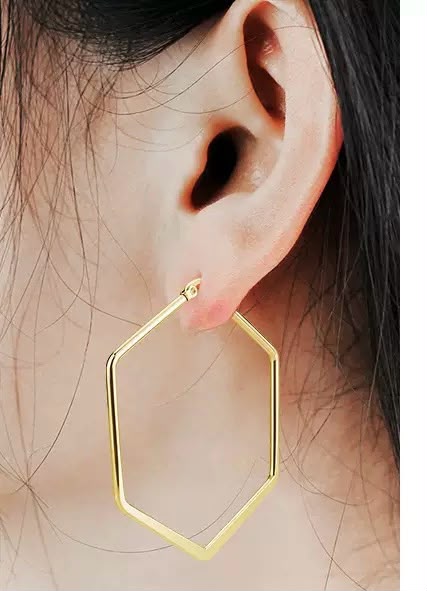 Simply Sculpted Geometric Hoop Earrings