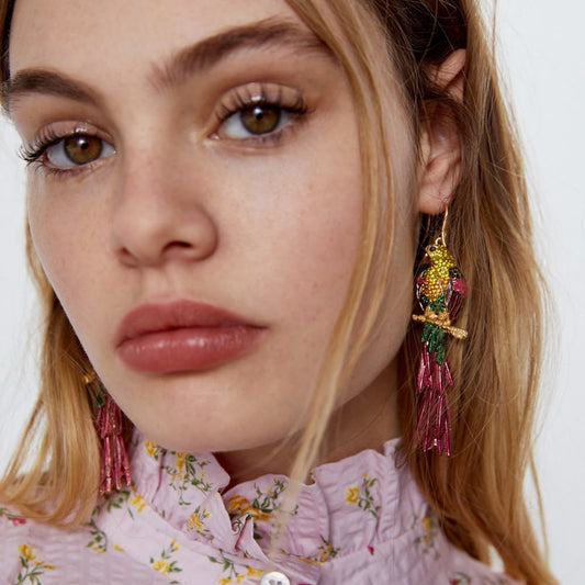Parakeet Embellishment Earrings