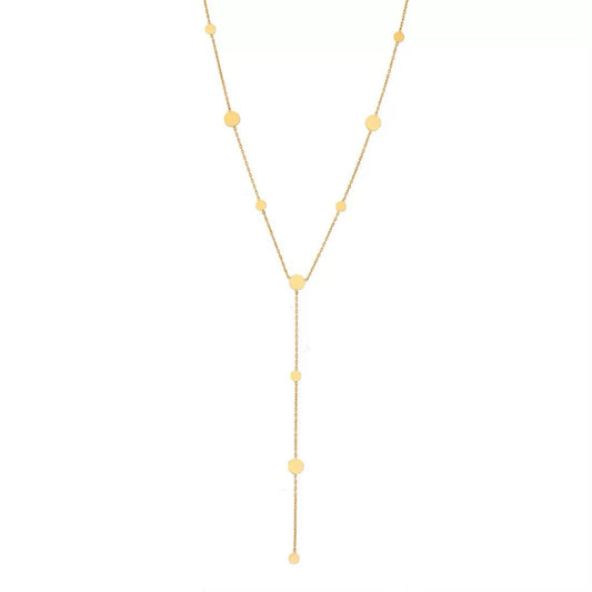 Gold Code Y-Necklace