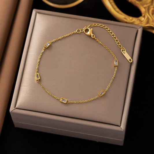 Squared Rhinestone Bracelet