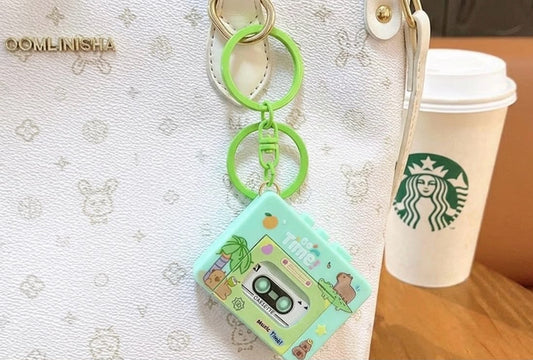 Mint Green Cassette Bag Charm