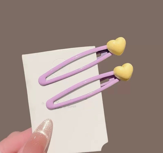 Candy-Coded Heart Hair Clip (1 piece )