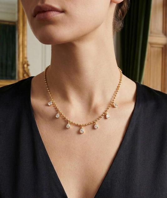 Pretty Little Danglers! Rhinestone Necklace