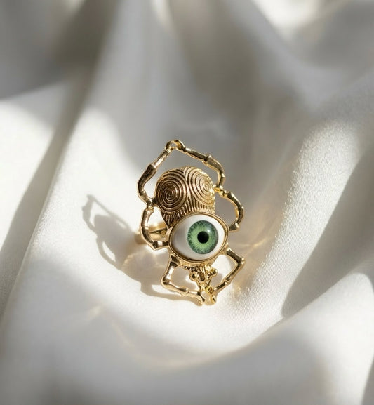 Statement Beetle Eyeball Ring