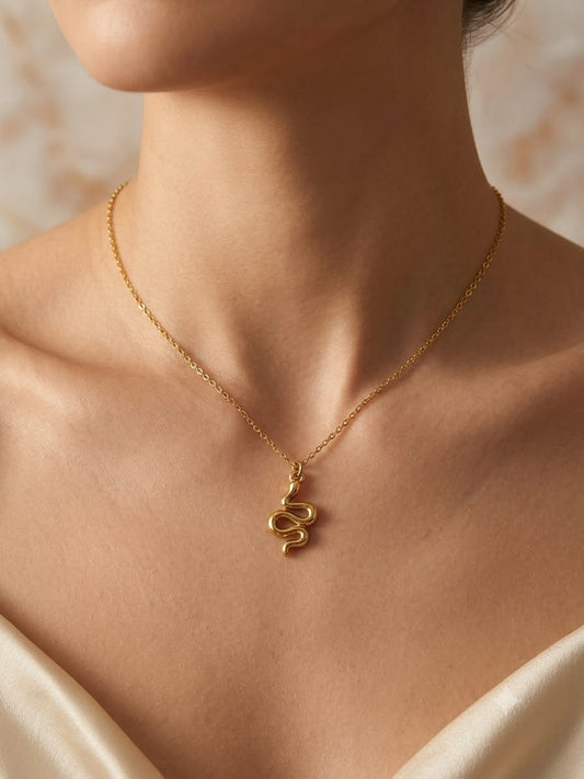 Snake Story Gold Necklace
