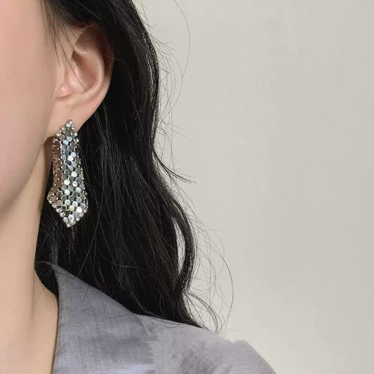 Cocktail-Night Chainmail Earrings