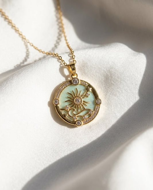 Vintage Medallion Solar Necklace