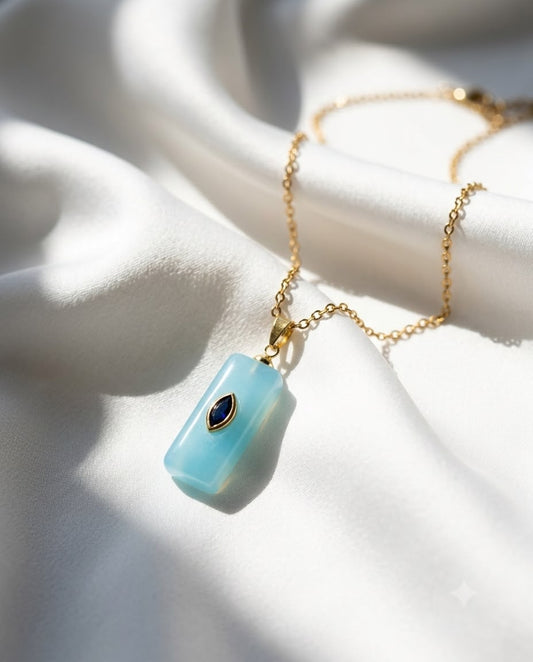 Azure Gaze marquise-cut Gemstone Necklace