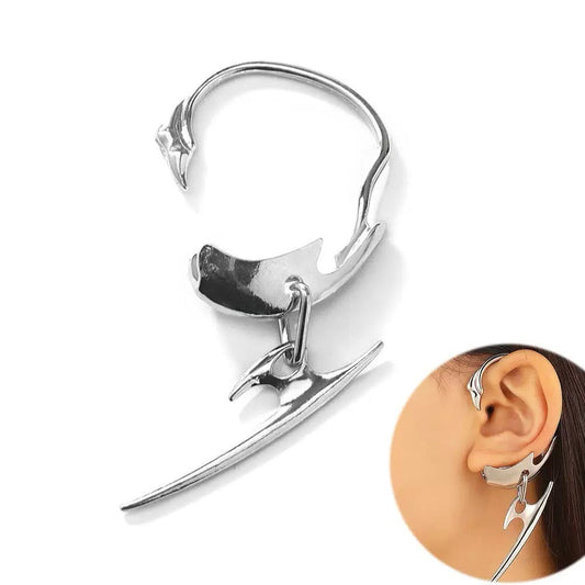 Chrome-strike Cyberpunk Earcuff