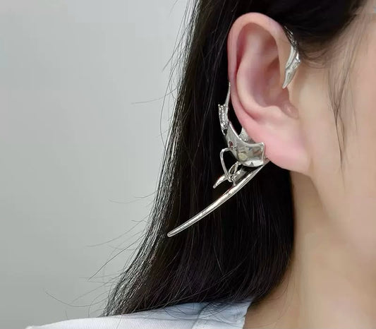 Chrome-strike Cyberpunk Earcuff