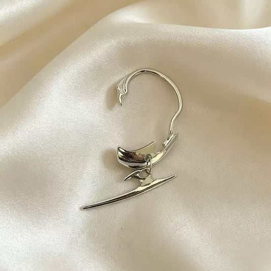 Chrome-strike Cyberpunk Earcuff