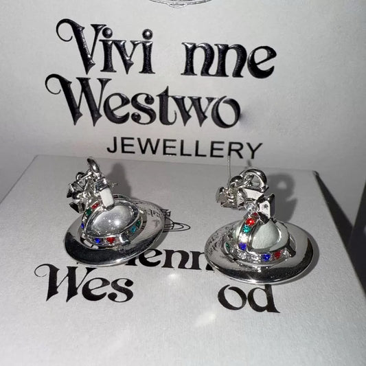 Orb-style Multicoloured Embellishment Earrings