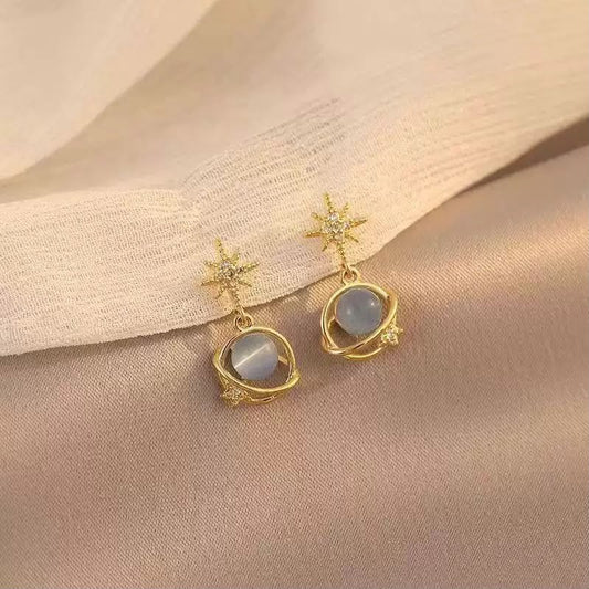Astral Blue Neptune Muse Earrings