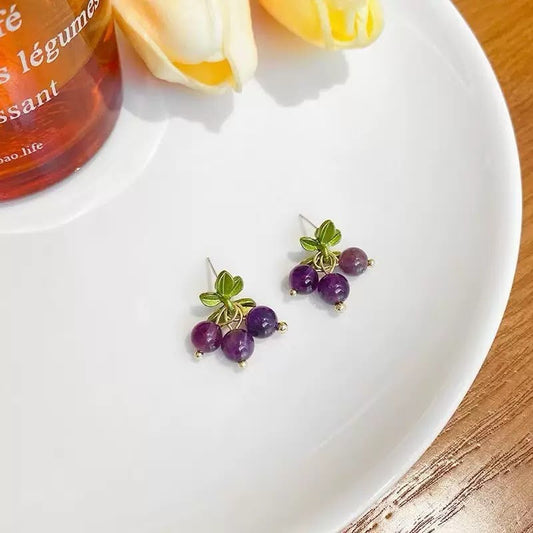 Vineyard Muse Grape Earrings