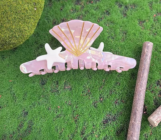 Pearlescent Blush Claw Clip
