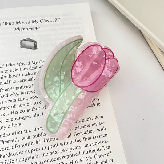 Pastel Bloom Tulip Claw Clip
