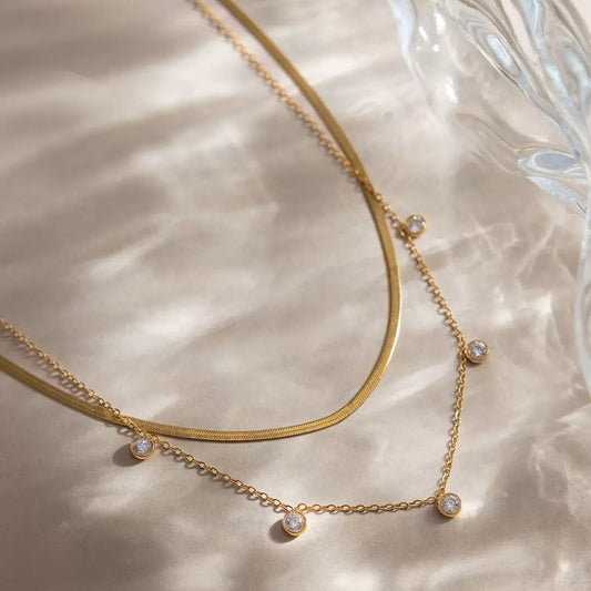Dual Gleam Layered Necklace