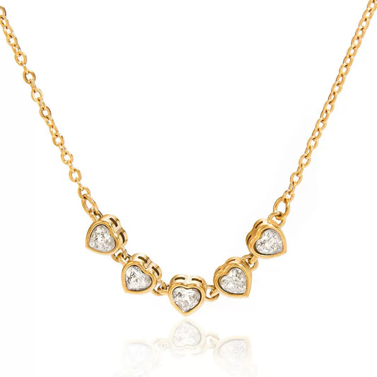Cupid’s Heart Cluster Necklace
