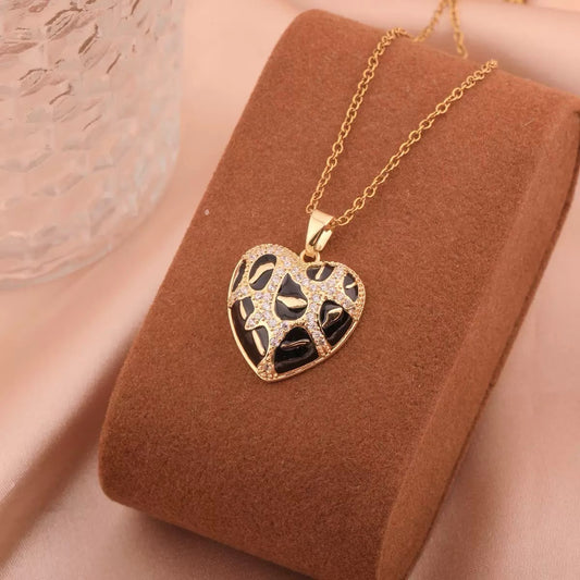 Eclipse Mosaic Heart Necklace