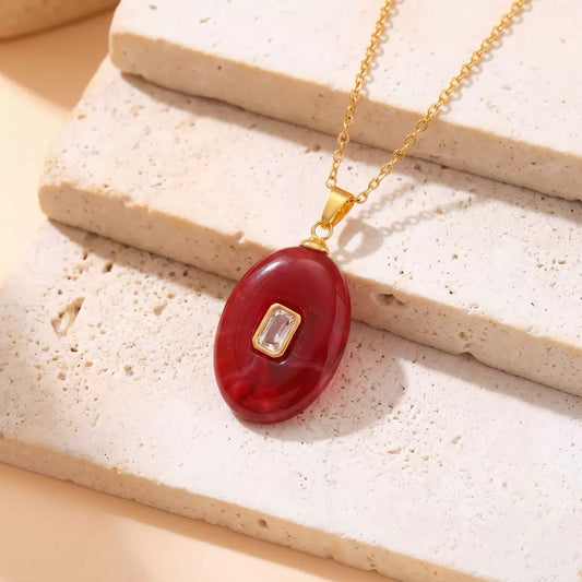 Rouge Relic Stone Necklace