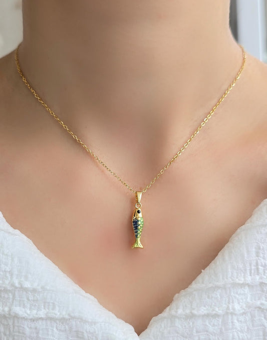 Sea-sprite Fish Pendant Necklace