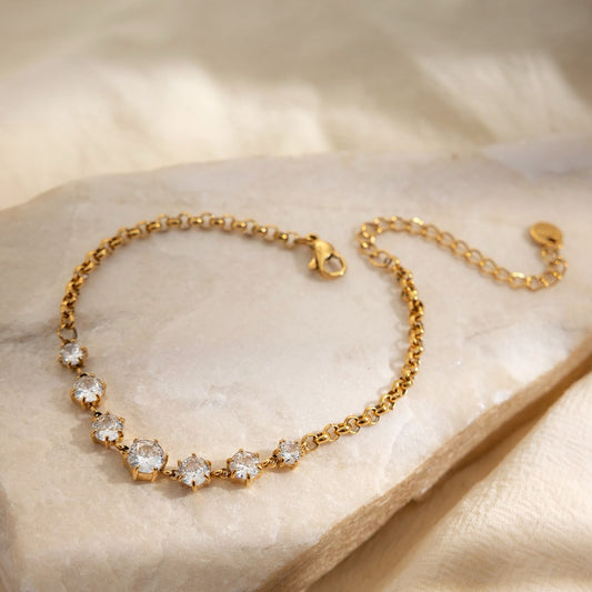 Radiance Round-cut Rhinestone Bracelet