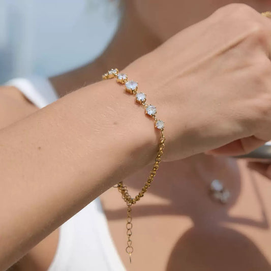 Radiance Round-cut Rhinestone Bracelet