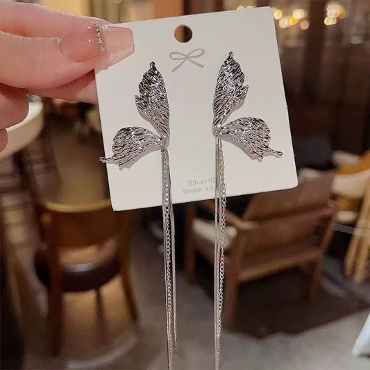 Ethereal Wings Tassel Earrings