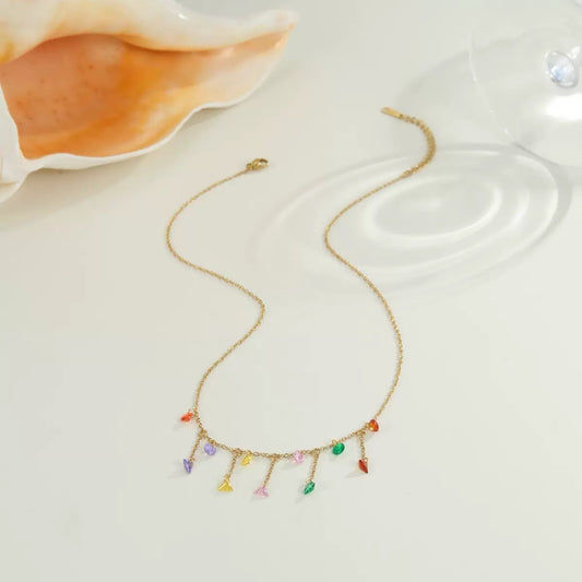 Prismatic Dangles Necklace