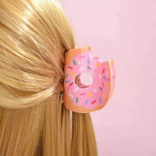 Sugary Pink Donut Claw Clip