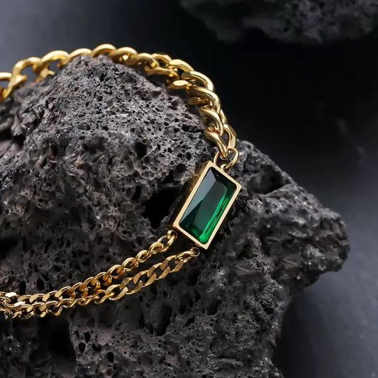 Emerald Ivy Chunky Bracelet
