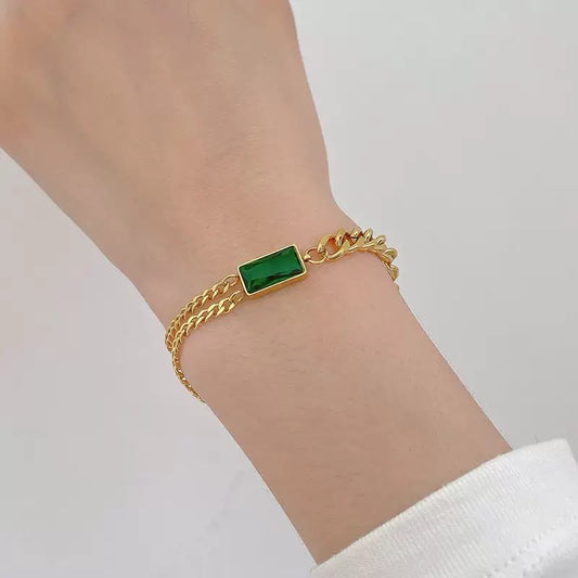 Emerald Ivy Chunky Bracelet