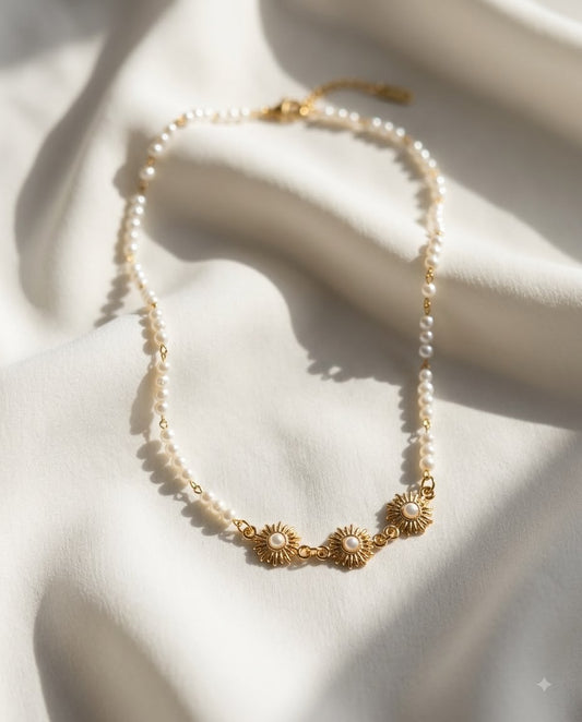 Regal Victorian Beaded Pearl Necklace
