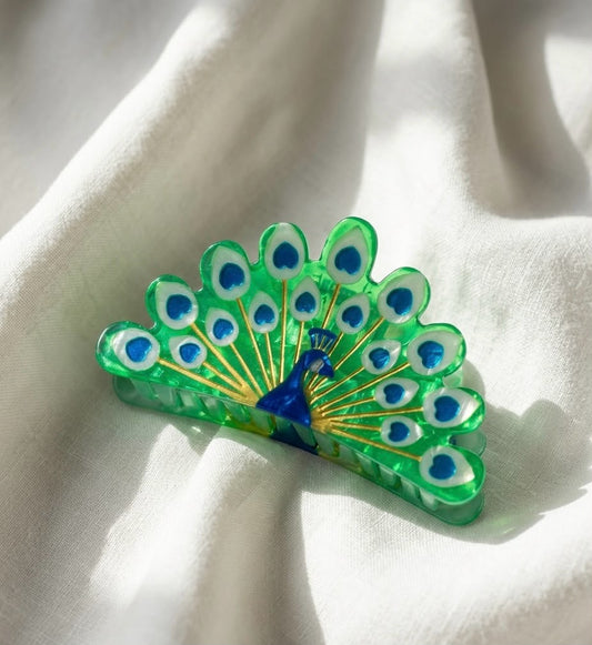 Peacock Crest Claw Clip