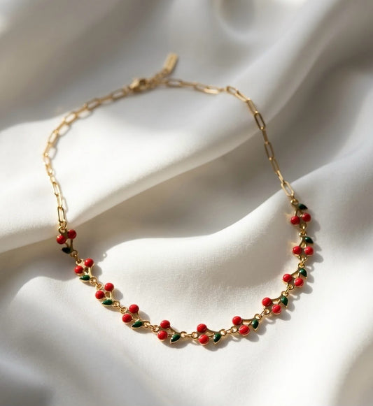 Fresh Summer Cherry Necklace