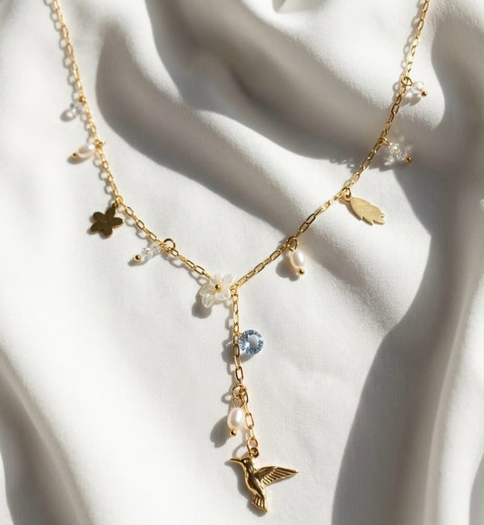 Fly me to the pearls! Y-necklace